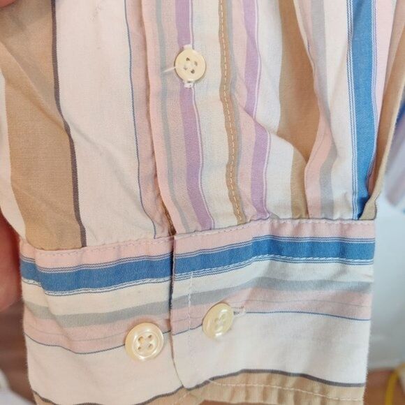 Men's Attention Long Sleeve Stripe Shirt Size Extra Large-Nice Casual Shirt - Picture 6 of 11